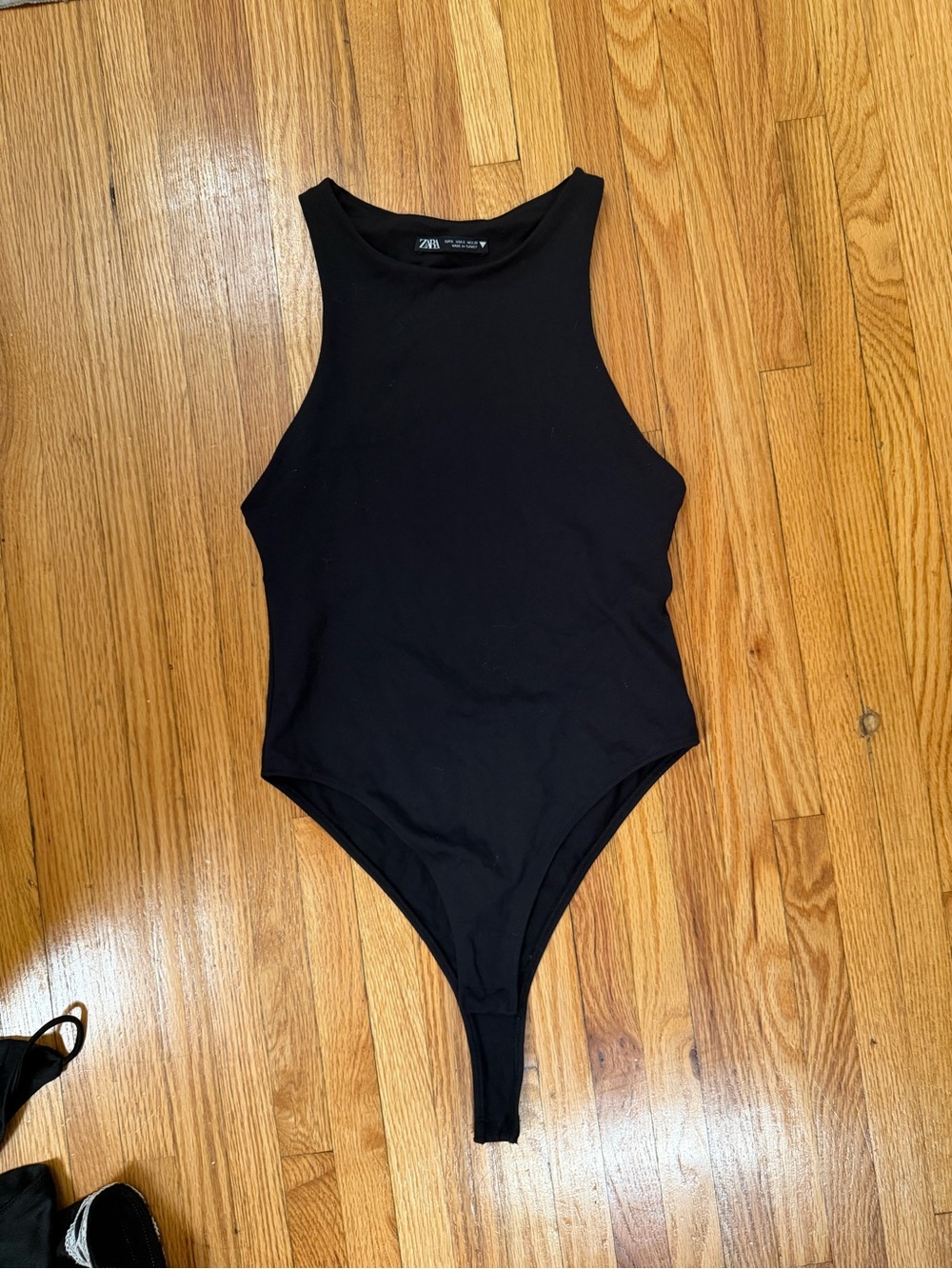 Zara Black High-Neck Bodysuit